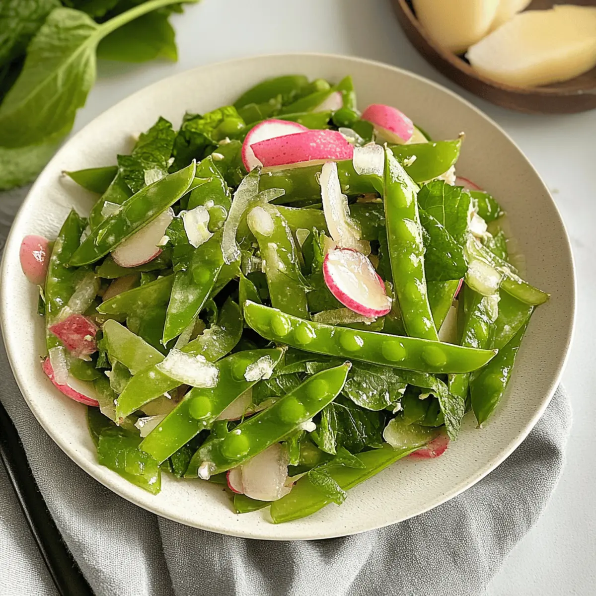 Simple Sugar Snap Pea Salad with Lemon Vinaigrette Recipe