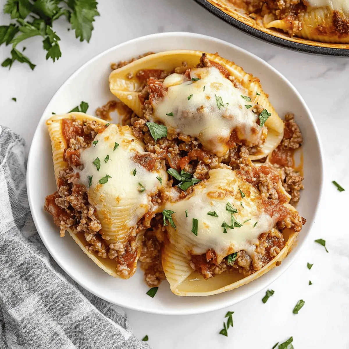 Stuffed Shells with Ground Beef