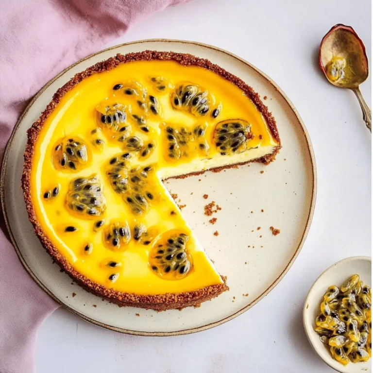 White Chocolate and Passion Fruit Cheesecake