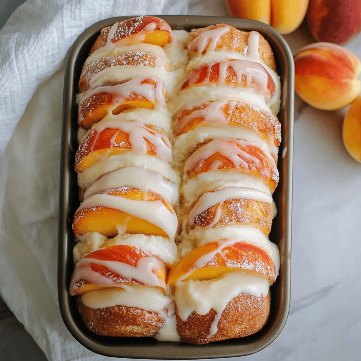Delicious Peaches and Cream Pull Apart Bread Recipe to Savor