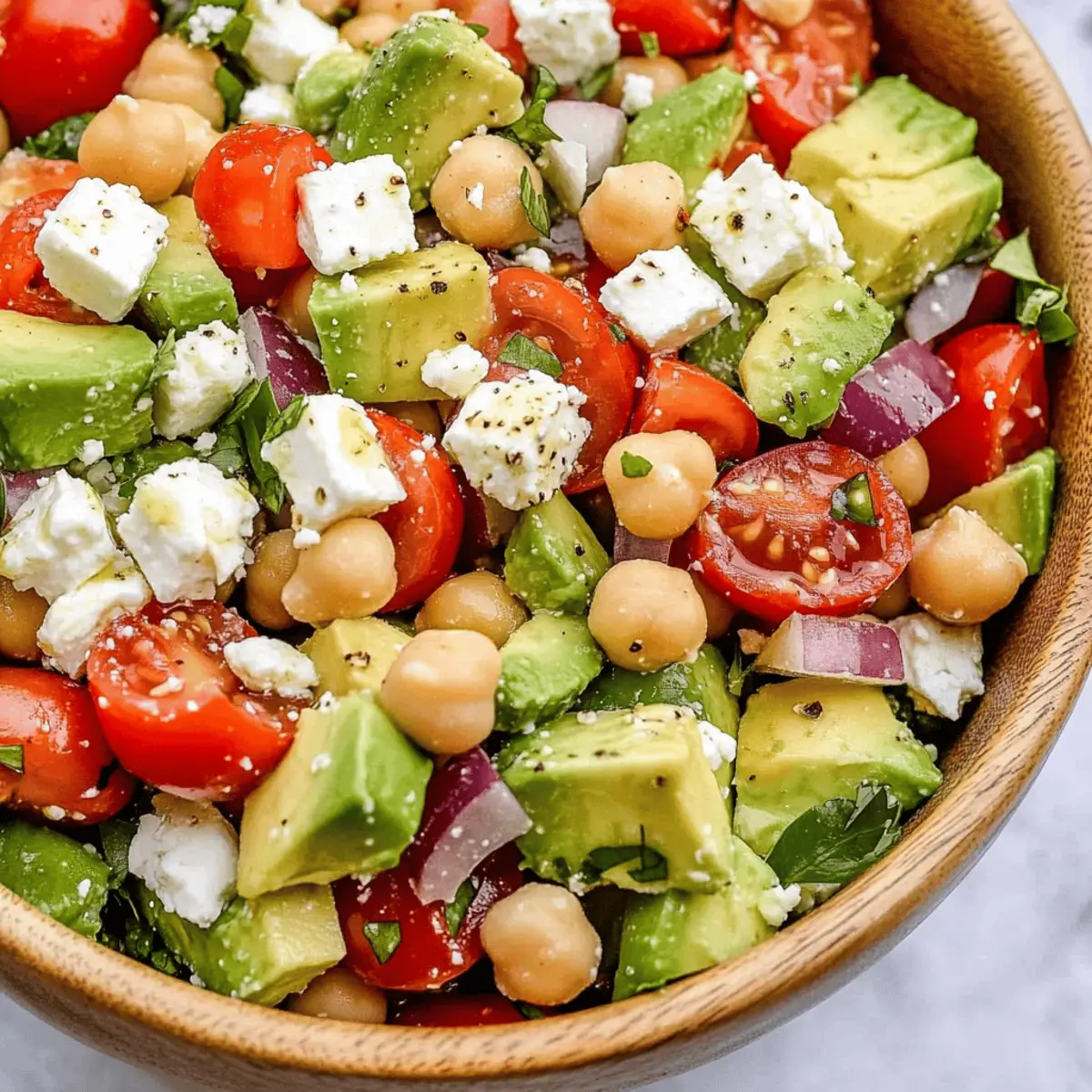 Fresh Chickpea Feta Avocado Salad Recipe in Just 20 Minutes