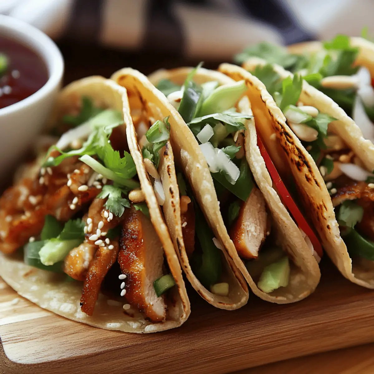 Chicken Wonton Tacos