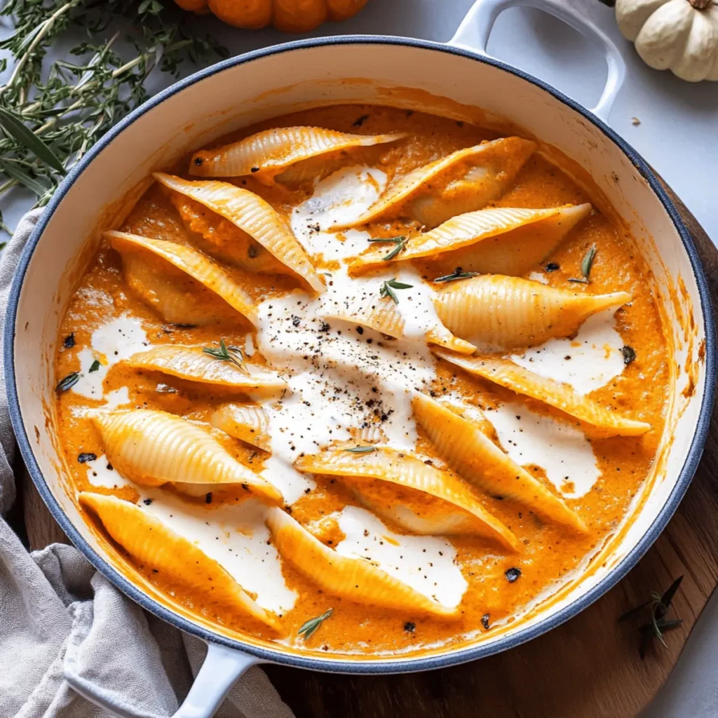 Stuffed Shells With Pumpkin Cream Sauce