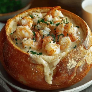 Stuffed Seafood Bread Bowl