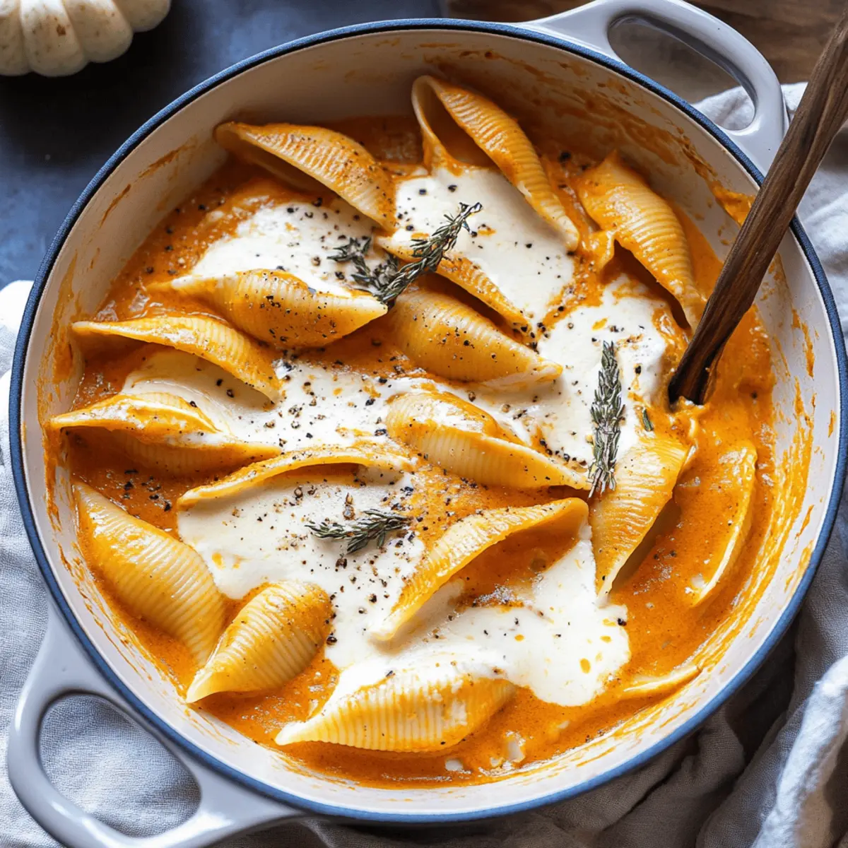 Delicious Stuffed Shells With Pumpkin Cream Sauce Recipe