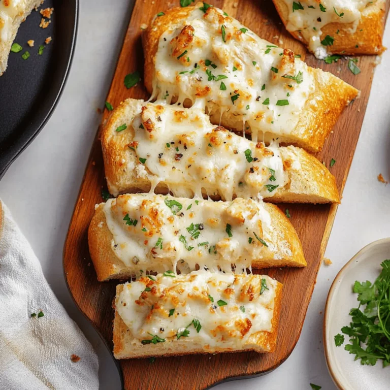 The Viral Chicken Alfredo Garlic Bread