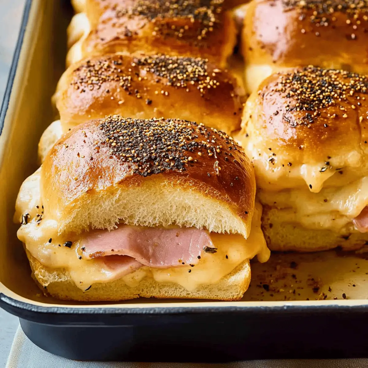 Easy Ham & Cheese Sliders Recipe Baked to Perfection