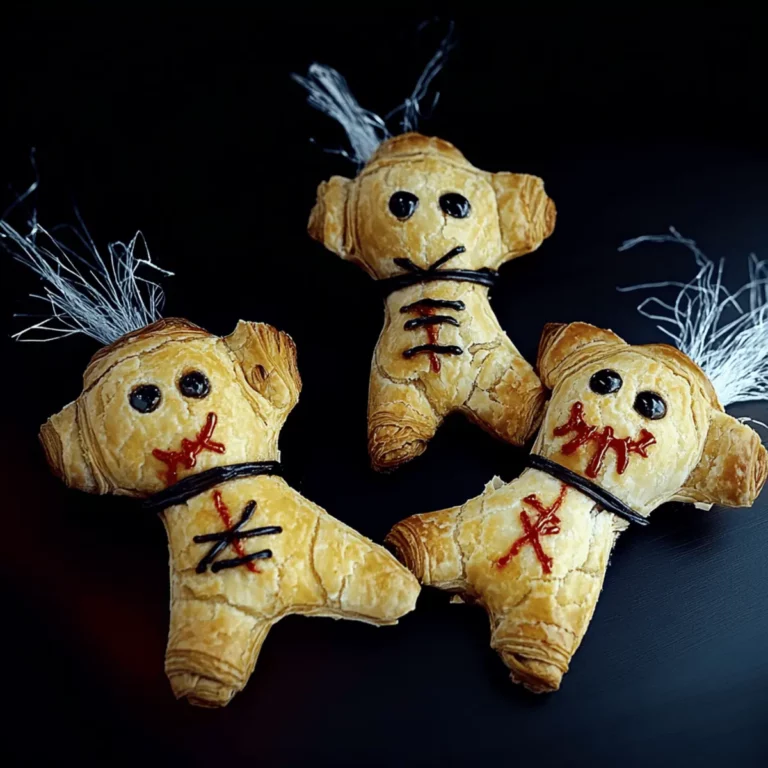 Easy puff pastry voodoo dolls