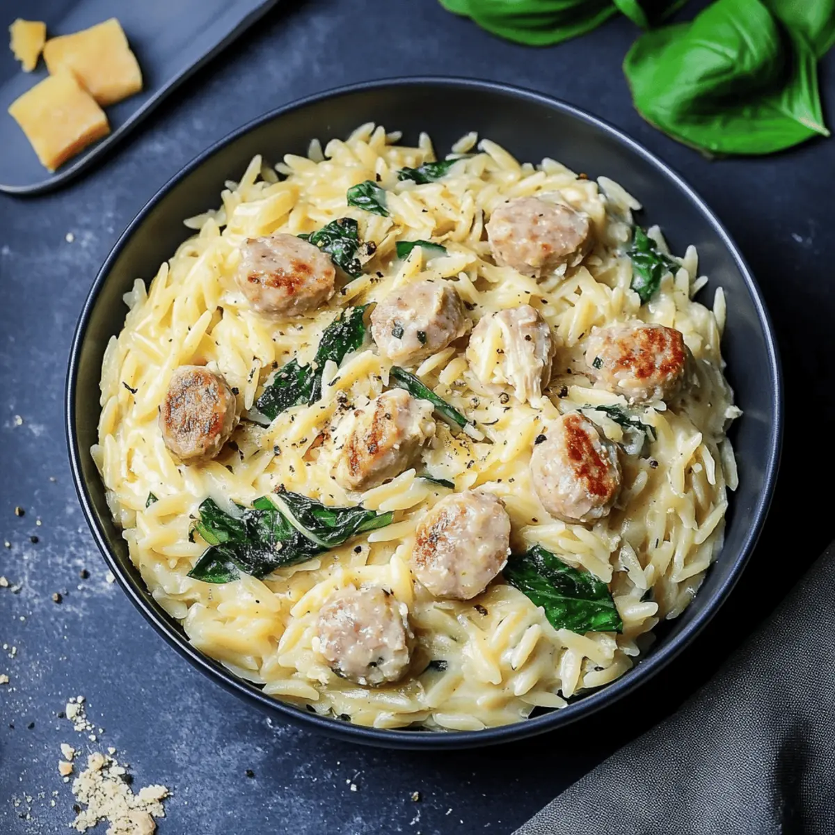Delicious Creamy Chicken Sausage Orzo Recipe in 30 Minutes