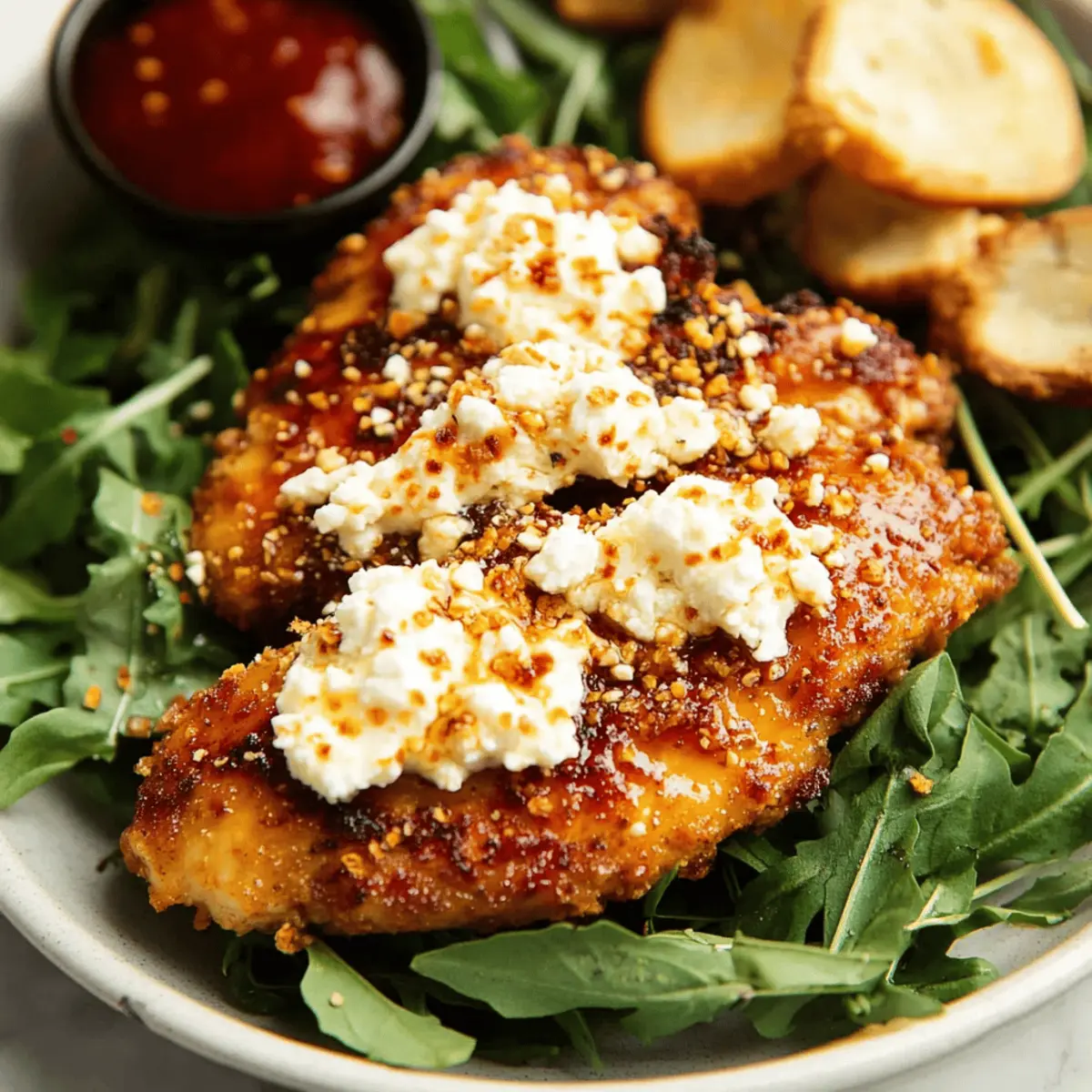 Crispy Hot Honey Feta Chicken Recipe for Delicious Flavor
