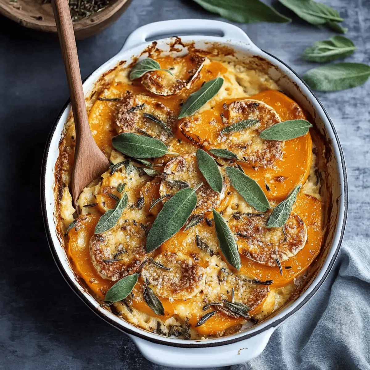 Sage Butternut Squash Gratin Recipe for a Cozy Fall Side Dish