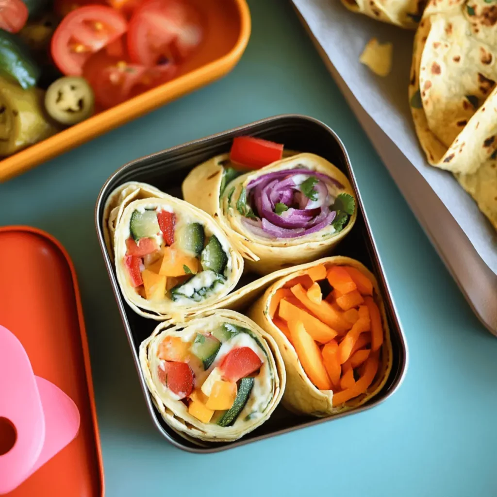 Fresh Vegetable Tortilla Roll Ups