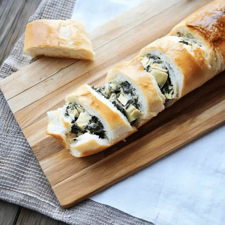Spinach and Artichoke Stuffed Bread