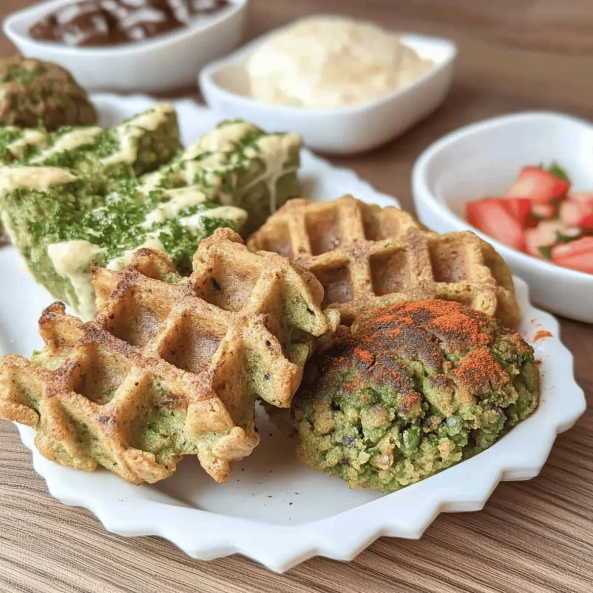 Middle Eastern Vegan Falafel Platter: Crispy Waffle Recipe