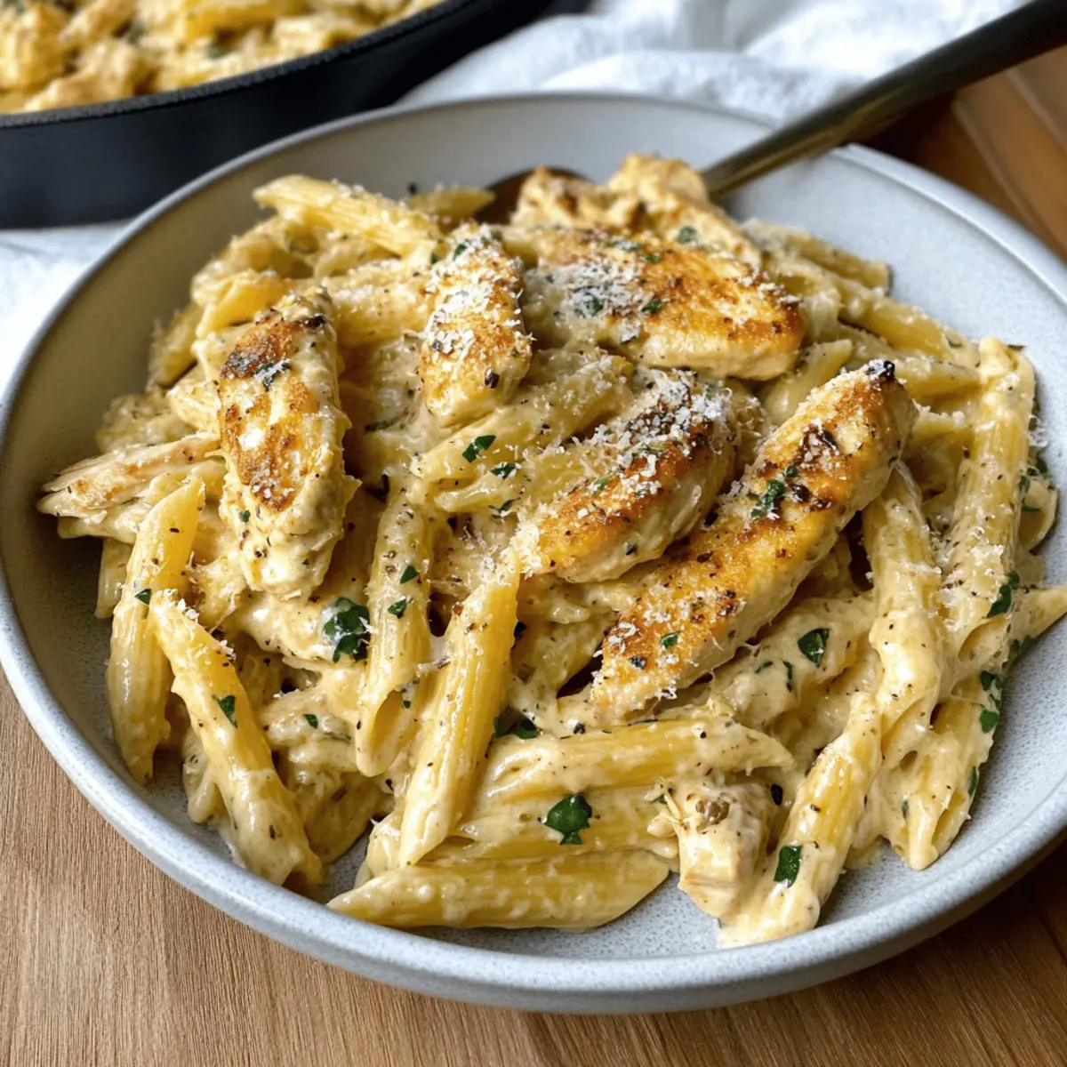 Creamy Garlic Parmesan Chicken Pasta Recipe in 35 Minutes