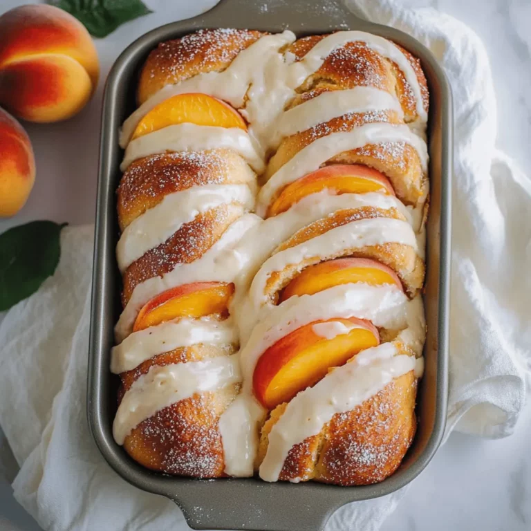 Peaches and Cream Pull Apart Bread