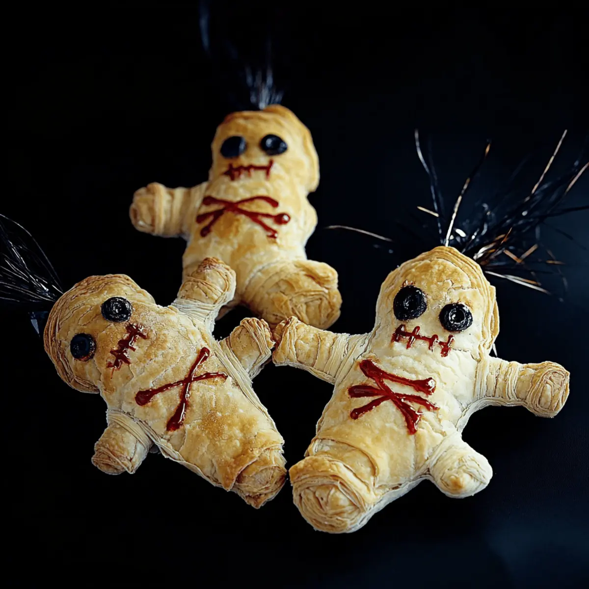 Easy Puff Pastry Voodoo Dolls Hand Pies for Spooky Treats