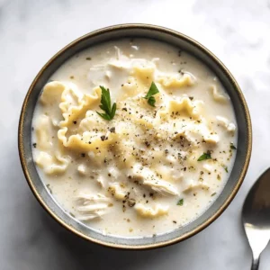 Creamy White Chicken Lasagna Soup