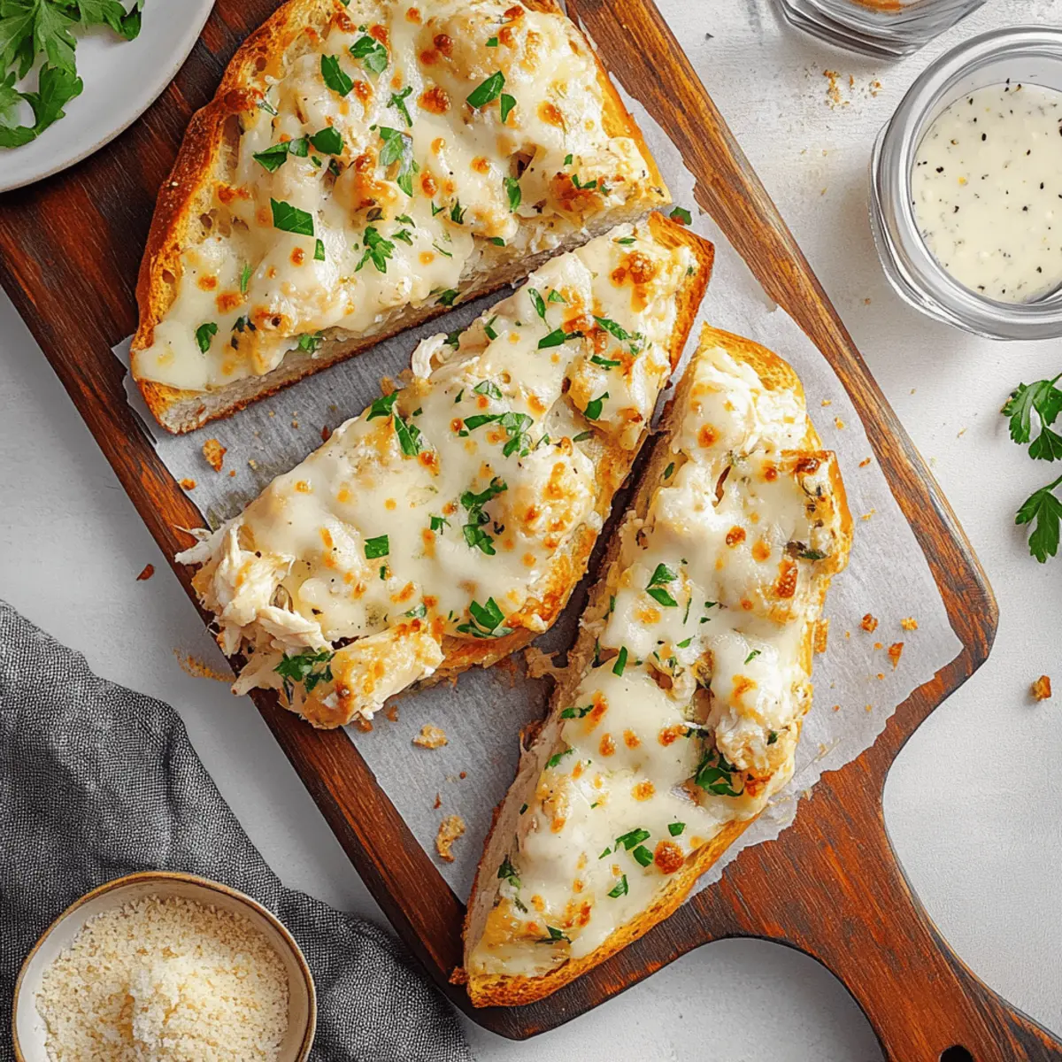 The Viral Chicken Alfredo Garlic Bread Recipe You Need to Try