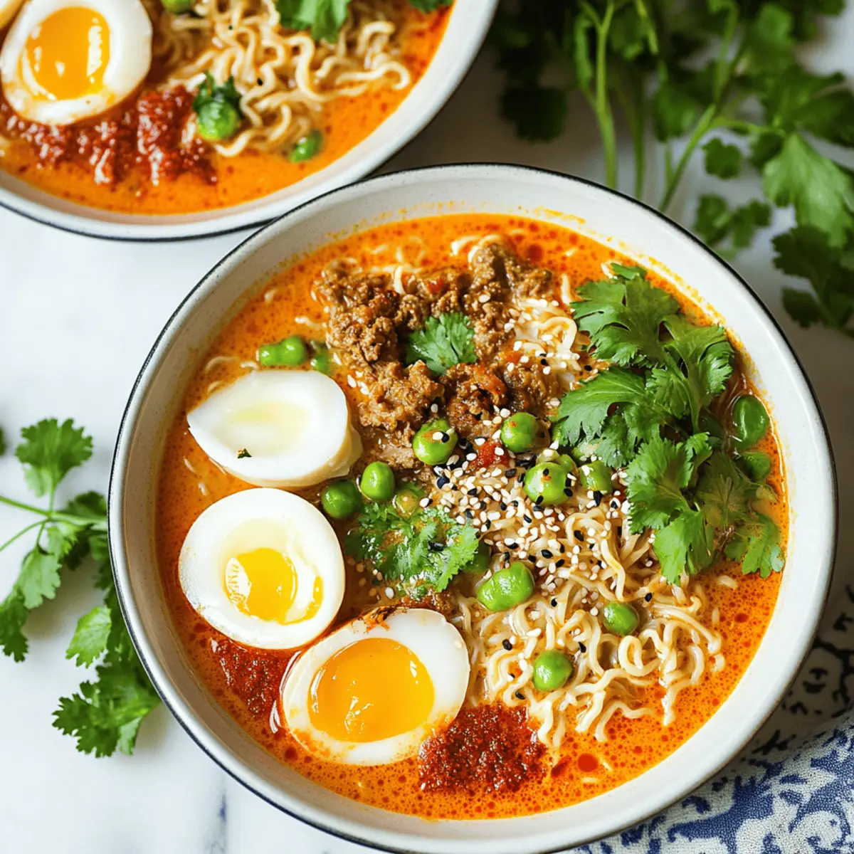 Delicious Spicy Coconut Curry Ramen in Just 25 Minutes