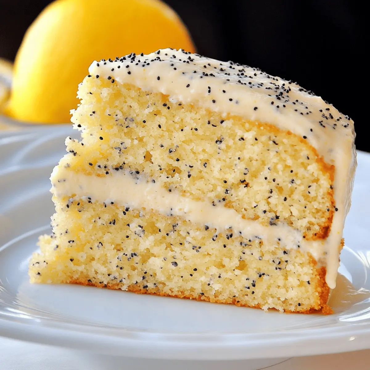 Delicious Lemon Poppy Seed Cake Recipe with Cream Cheese Frosting