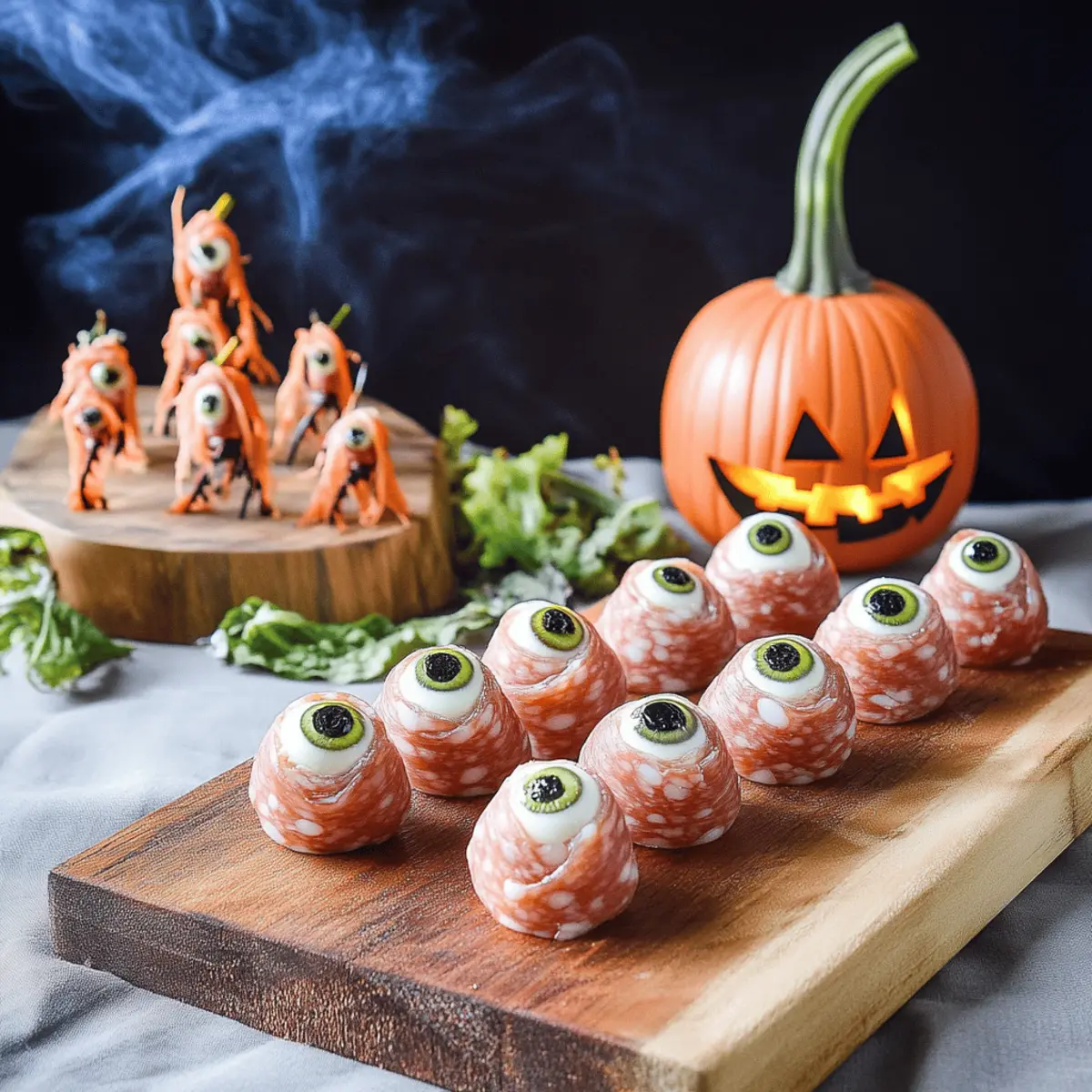 Easy Salami Mozzarella Eyeballs Recipe for Spooky Halloween Appetizers