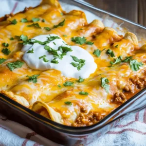 Easy Cheesy Ground Beef Enchiladas - One-Pan Family Favorite!