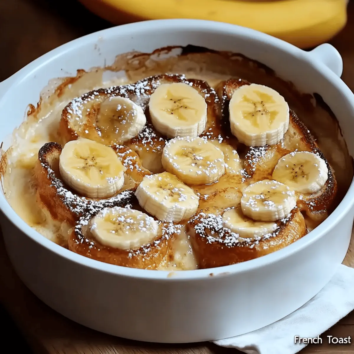 Delicious Banana Croissant French Toast Casserole Recipe