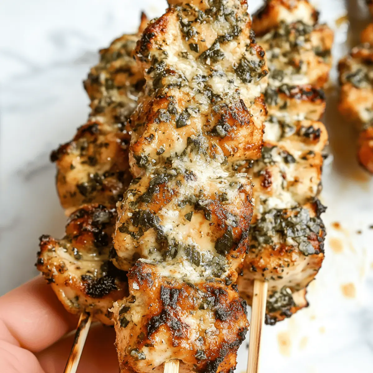 Grilled Ranch Garlic Parmesan Chicken Skewers – A Flavor Explosion!