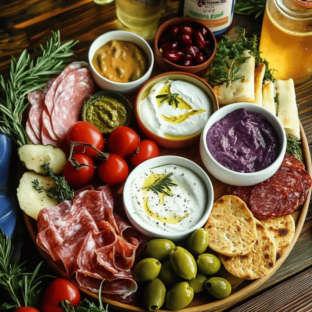 Mediterranean Brunch Boards with Dips and Flatbreads