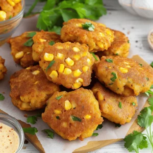 Irresistibly Crispy Cheesy Corn Fritters Recipe