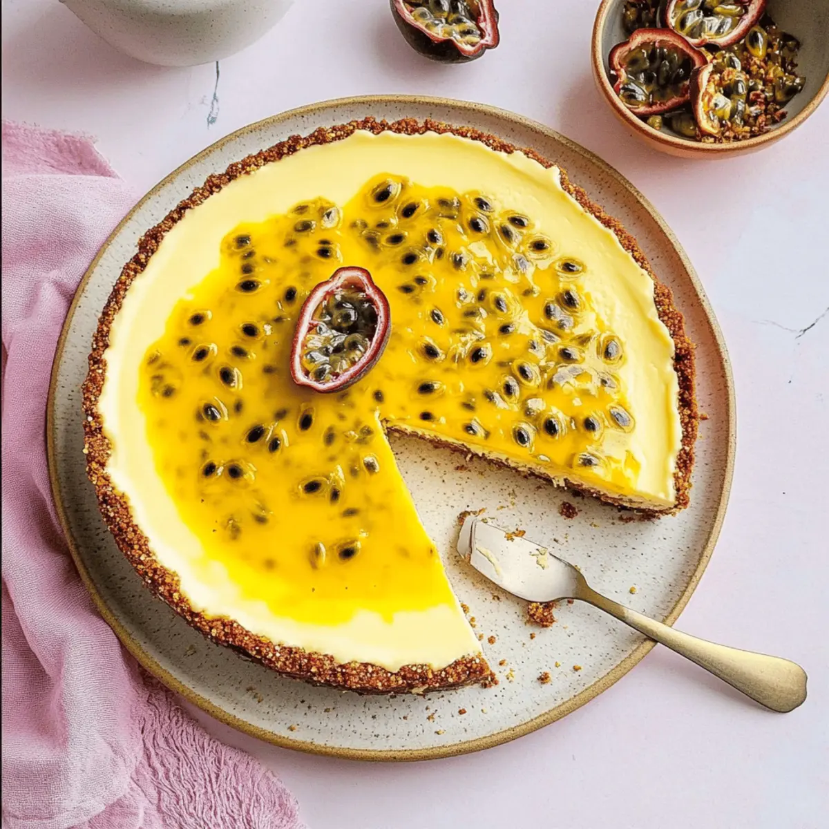 Delicious White Chocolate and Passion Fruit Cheesecake Recipe