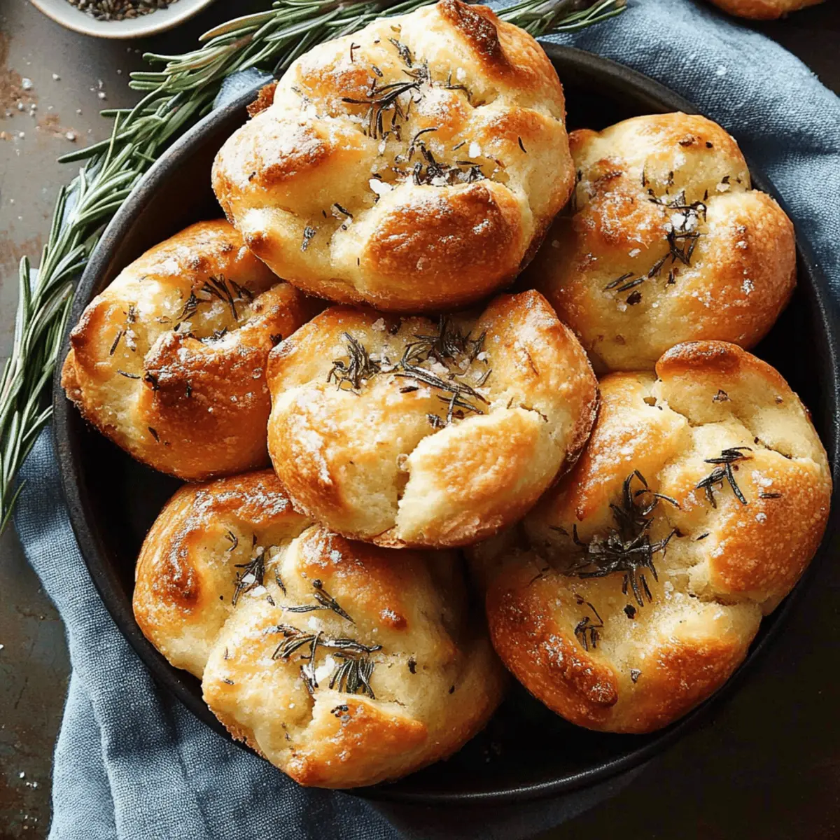 Golden Crust Garlic Rosemary Focaccia Muffins Recipe Delight