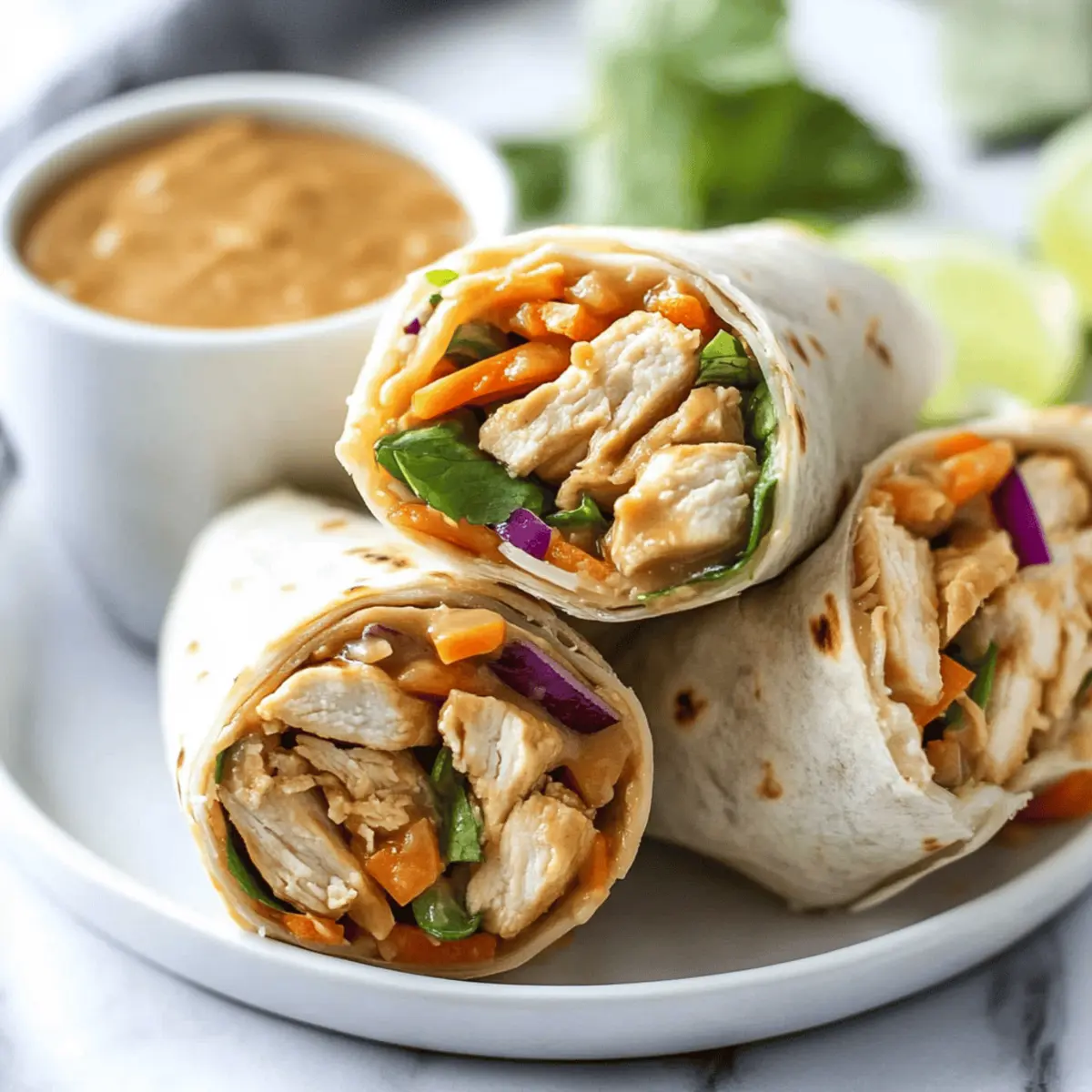 Easy Thai Peanut Chicken Wraps Recipe for Quick Weeknight Meals