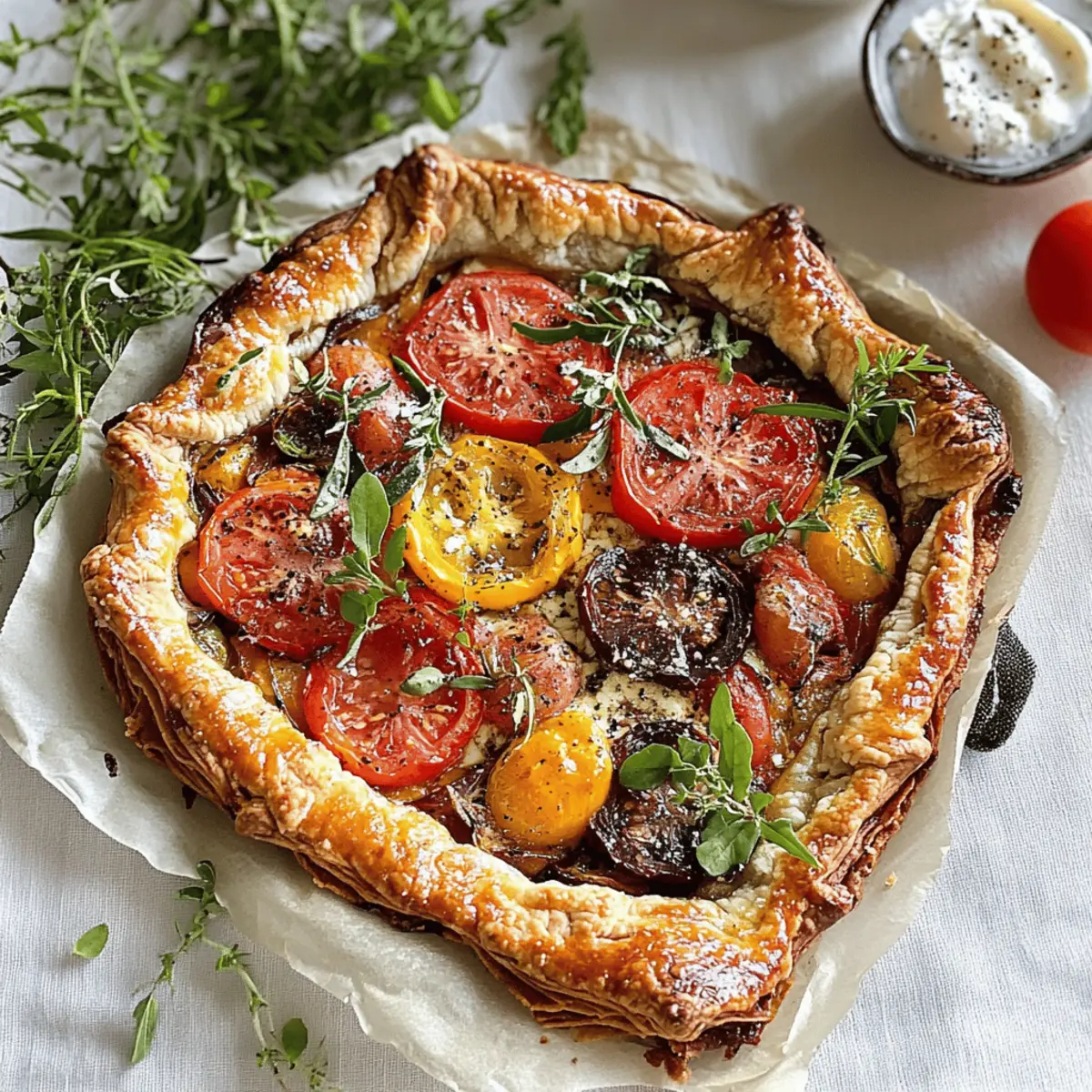 Heirloom Tomato Galette with Mascarpone & Sumac: A Simple Delight
