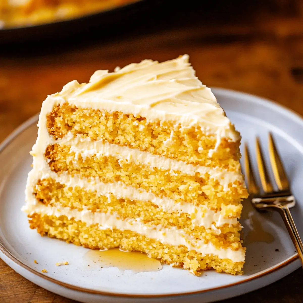 Layered Cornbread Cake with Honey Butter Frosting Recipe