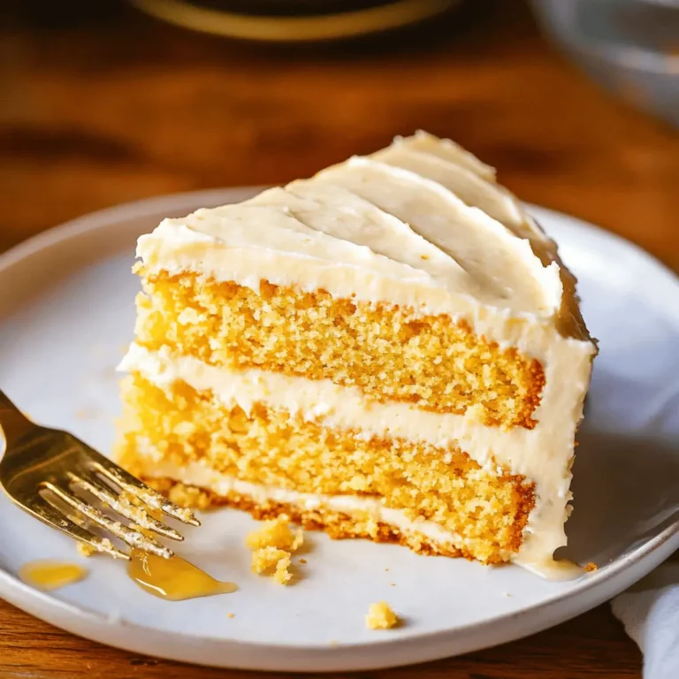 Layered Cornbread Cake with Honey Butter Frosting from The Food Charlatan