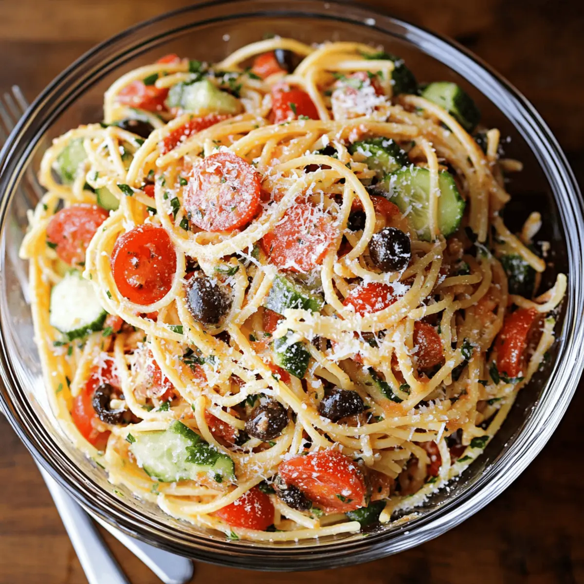 Delicious Italian Spaghetti Salad Recipe Perfect for Any Gathering