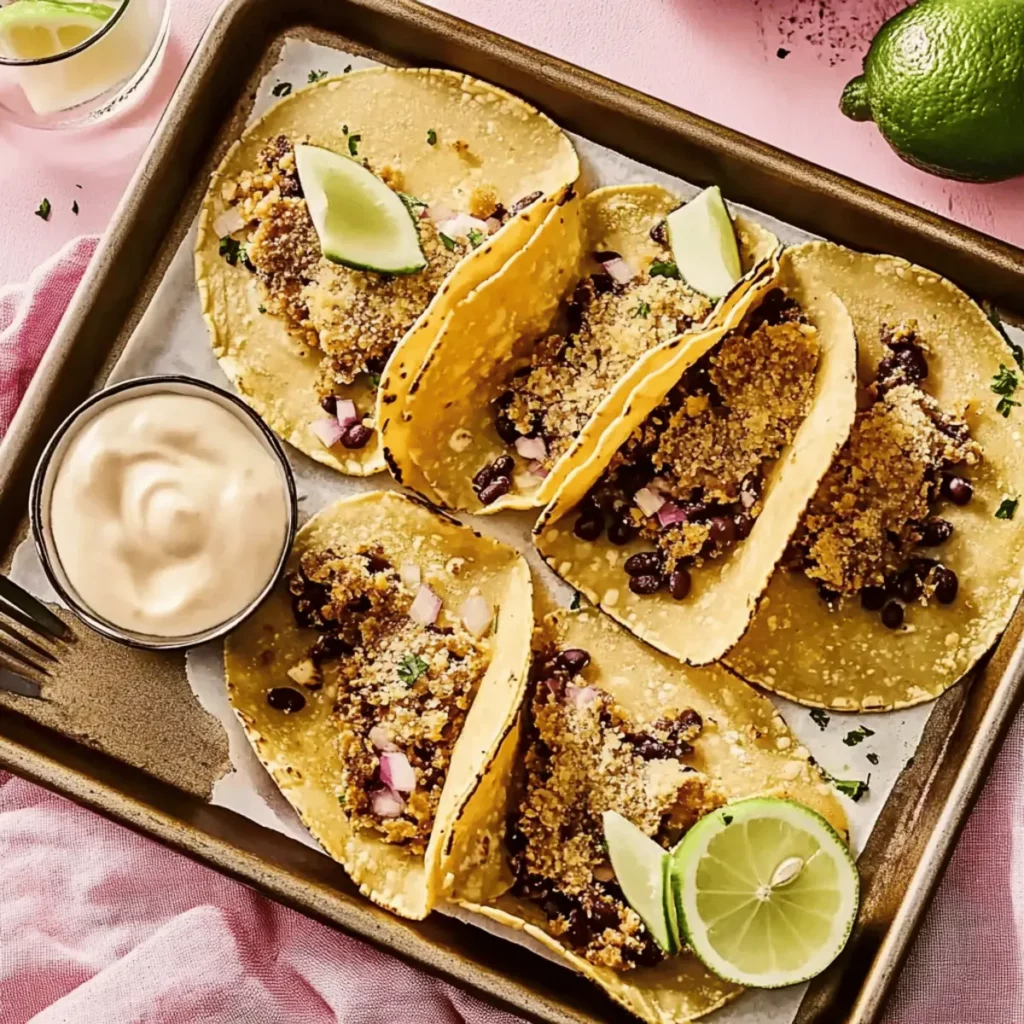 Crispy Sheet Pan Black Bean Tacos