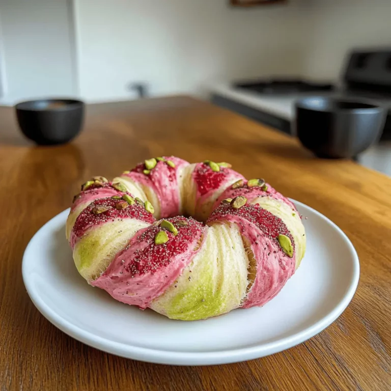 Raspberry Pistachio Sourdough Bagels