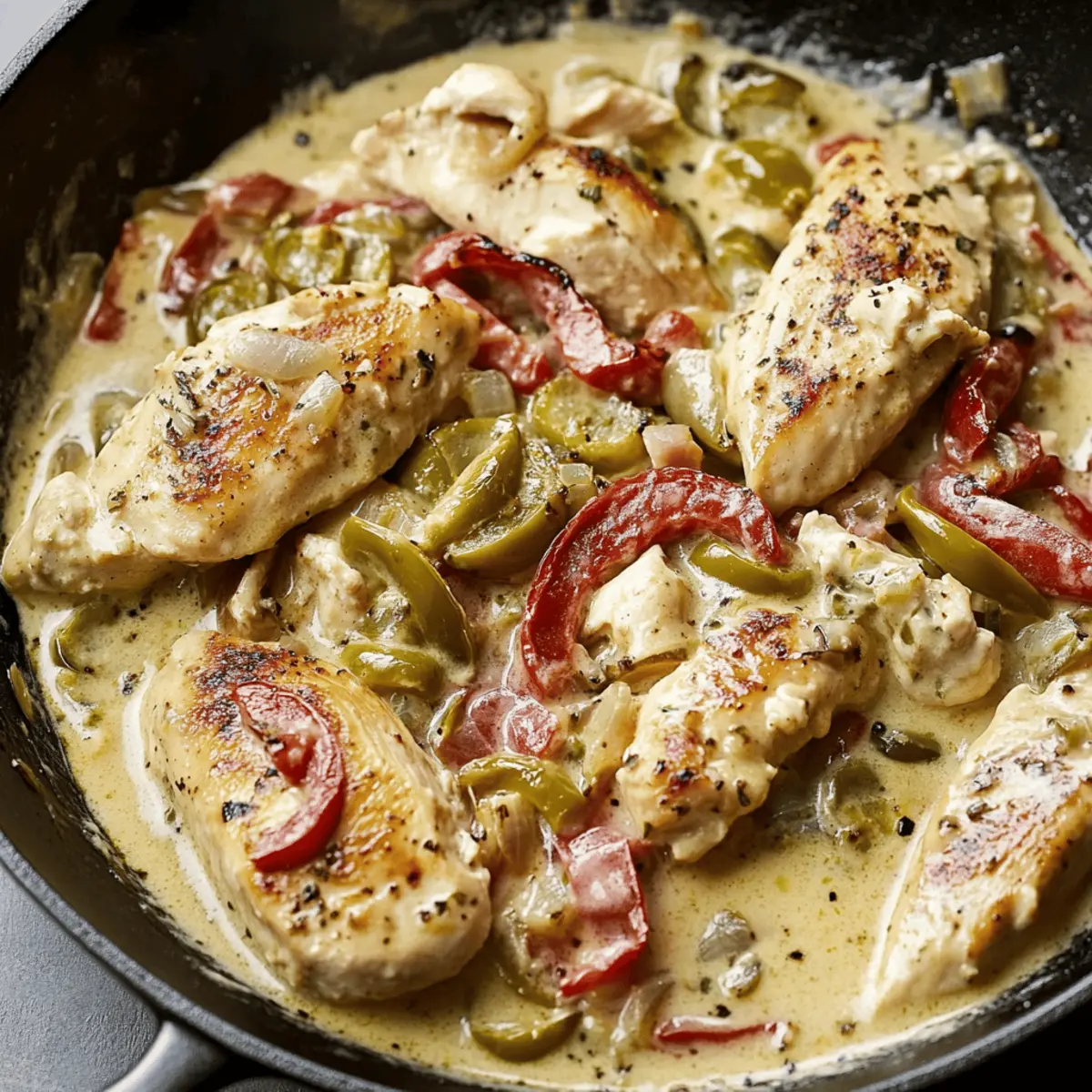 Delicious Creamy Pepperoncini Chicken Skillet in Under 30 Minutes