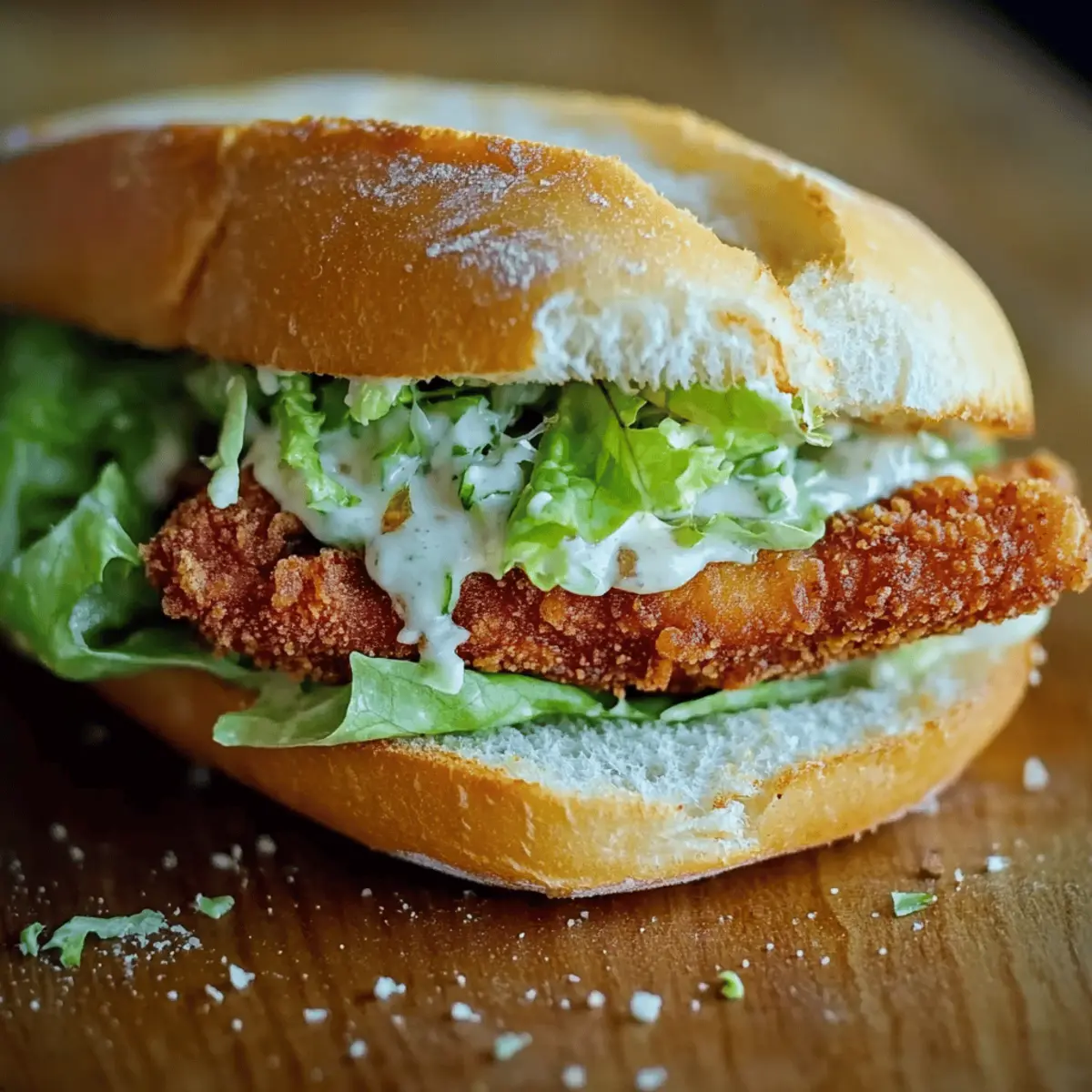 Crispy Chicken Caesar Sandwich