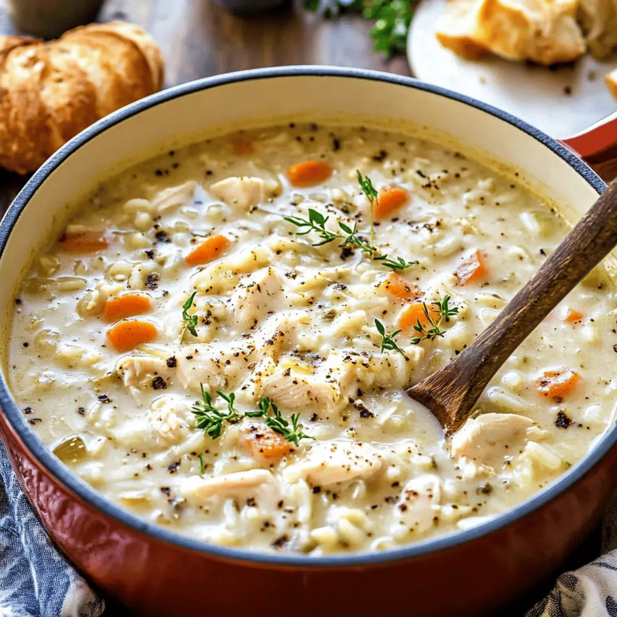 Creamy White Chicken and Rice Soup Ready in 30 Minutes