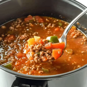 High Protein Stuffed Pepper Soup
