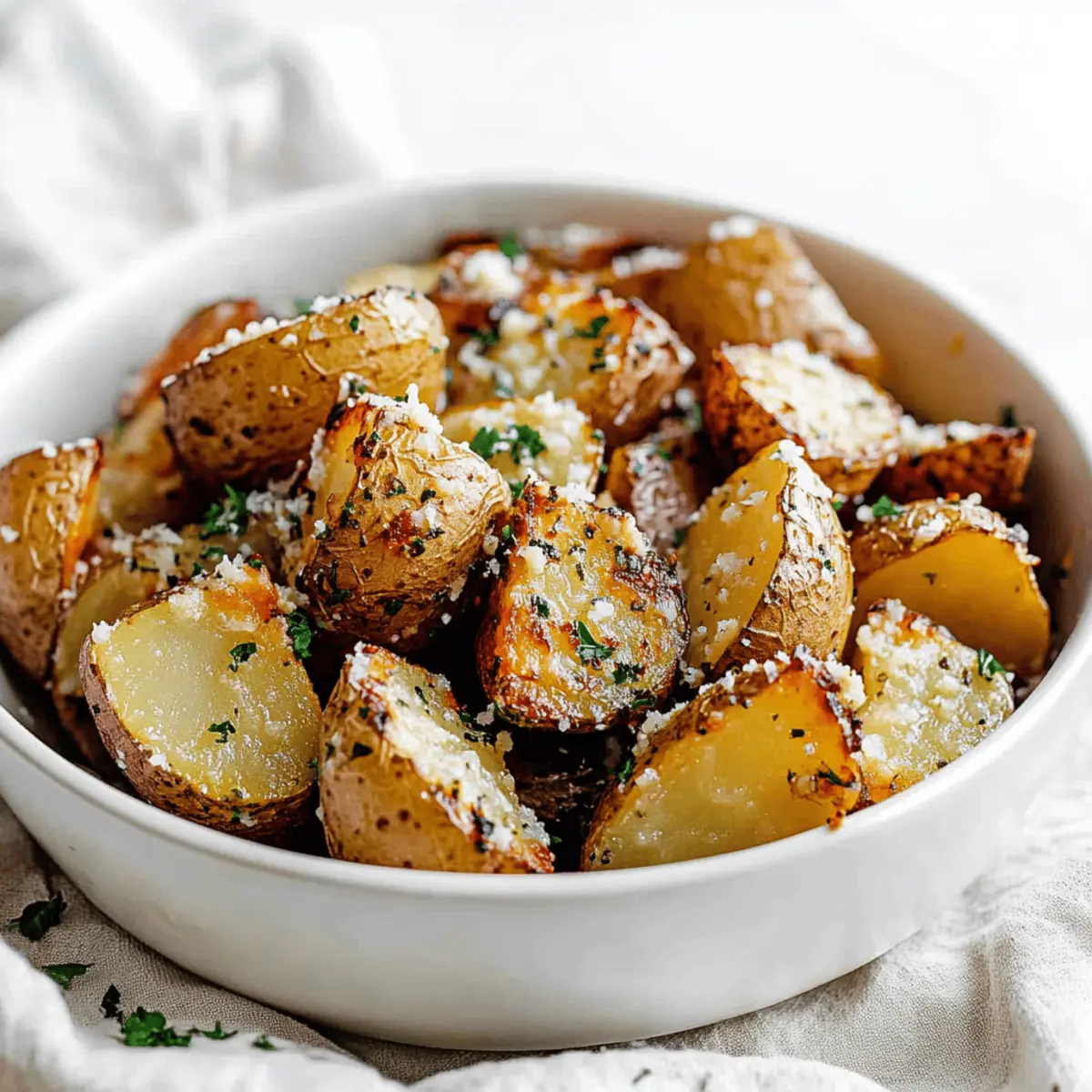 Roasted Garlic Butter Parmesan Potatoes