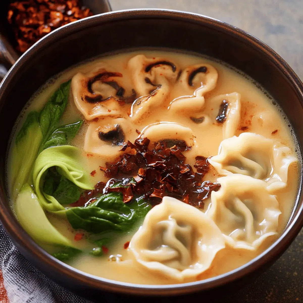 Delicious Gyoza Soup with Udon and Veggies Ready in 20 Minutes