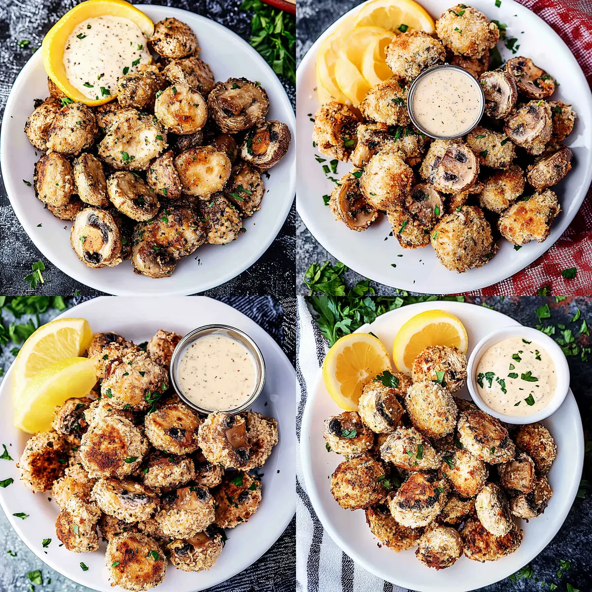 Air Fryer Ranch Mushrooms