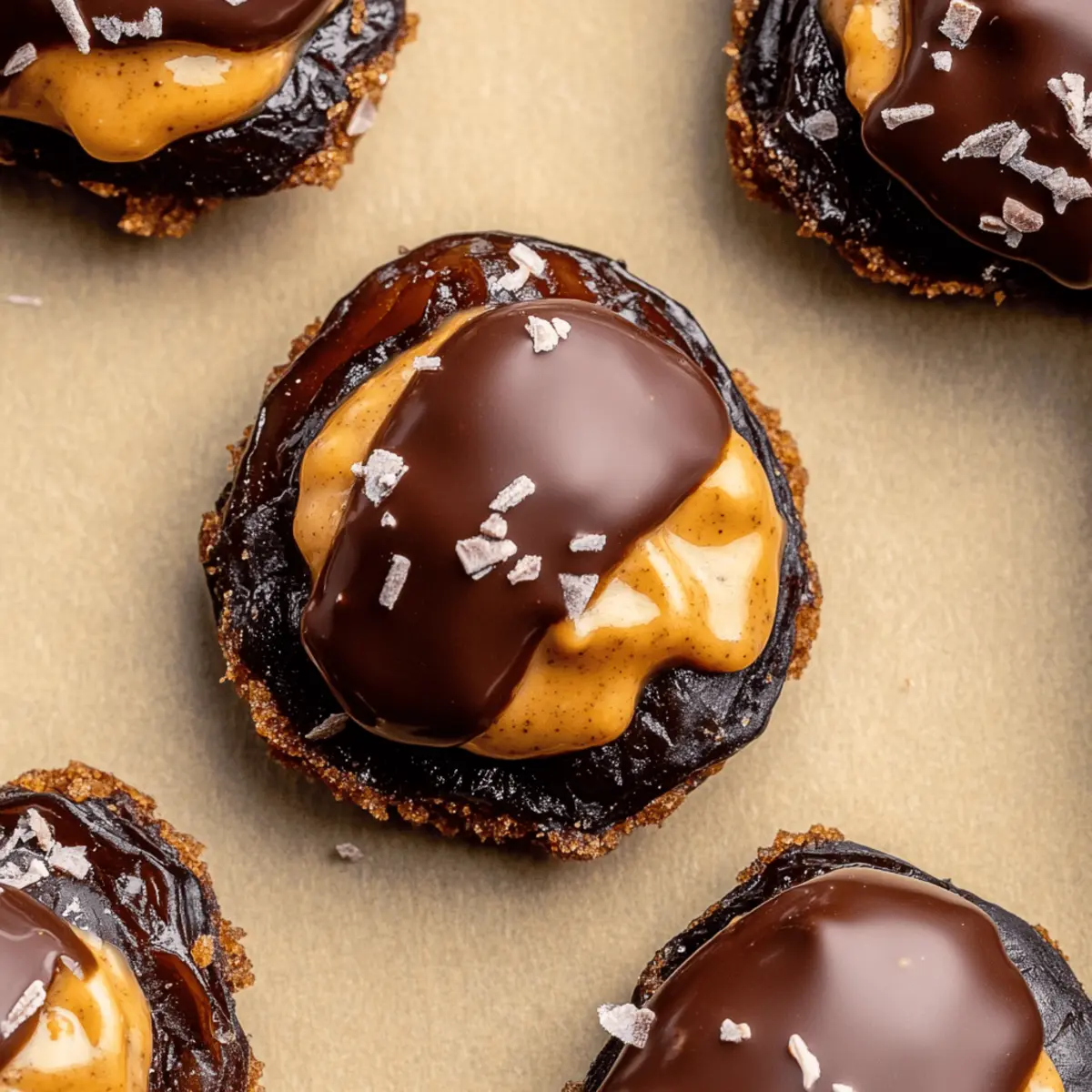 Smashed Dates with Peanut Butter and Chocolate Delight Recipe