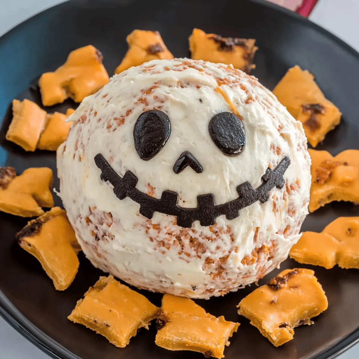 Delicious Skellington Cheese Ball Appetizer for Halloween Parties