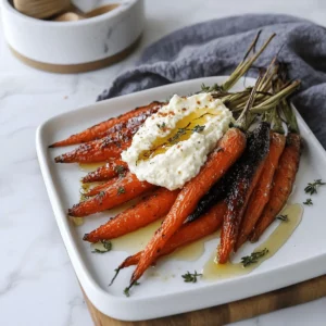 Roasted Carrots with Whipped Ricotta and Hot Honey